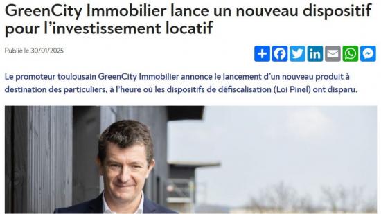  La Vie Economique parle de notre nouveau dispositif pour l'investissement locatif 