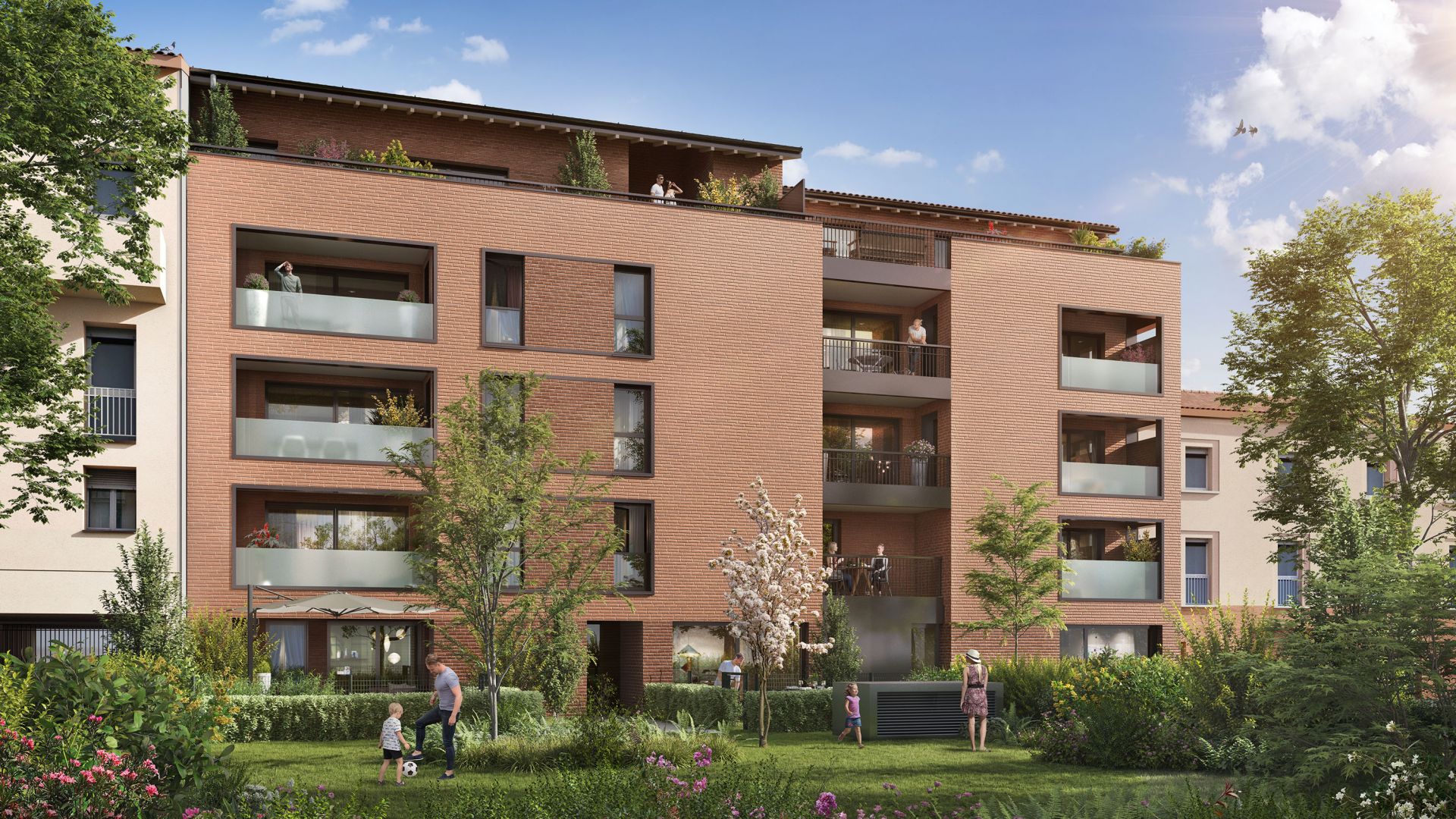 Greencity immobilier - achat appartements neufs du T1 au T5 - Résidence Central Park - 31400 Toulouse
