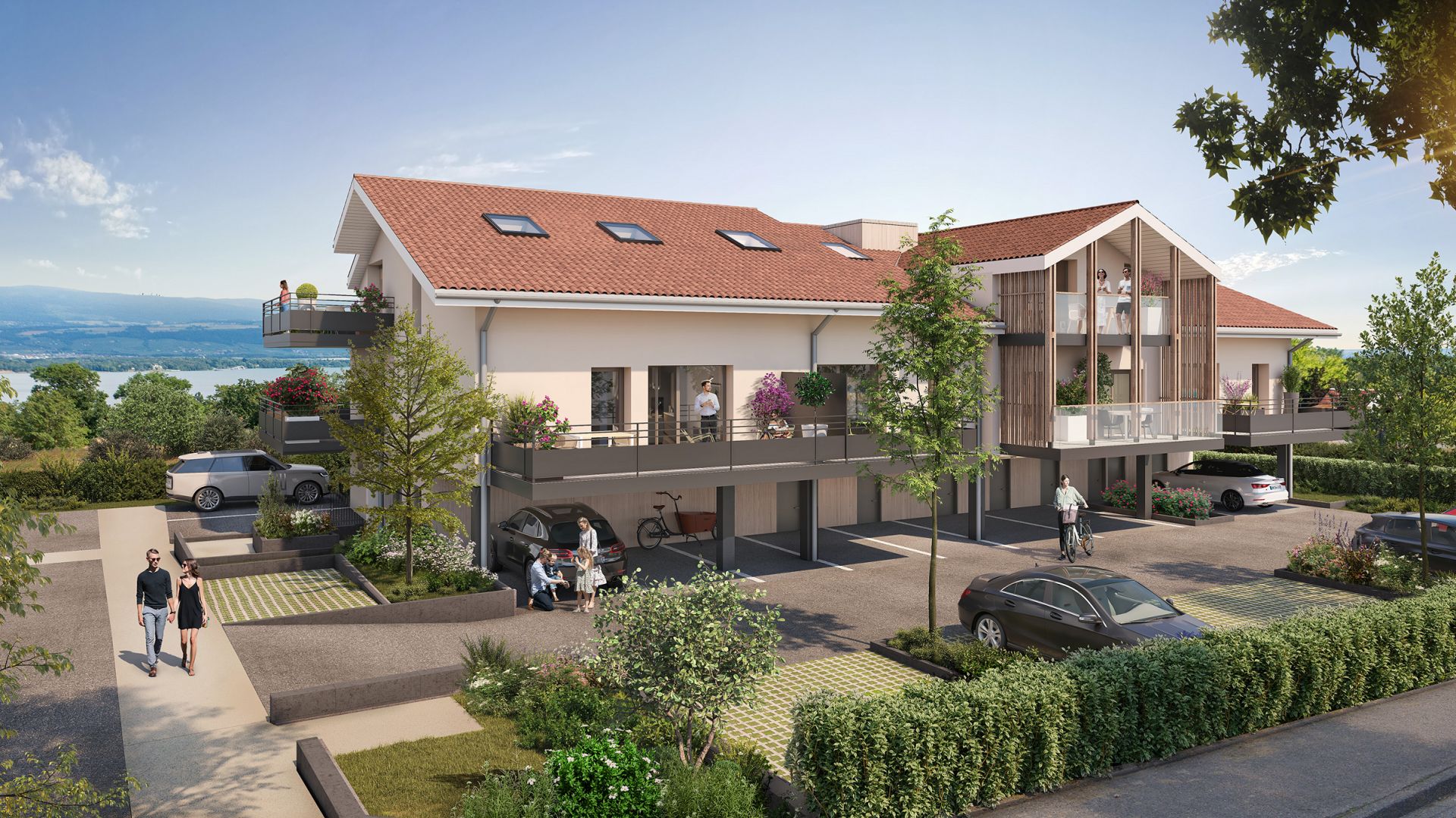 Greencity immobilier - achat appartements neufs du T2 au T4- Résidence Leman360 - Messery 74140