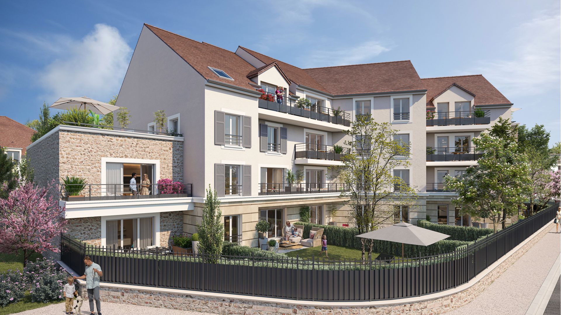 Greencity immobilier - achat appartements neufs du T1Bis au T5 - Résidence L'Orée du Parc - 77127 Leusaint 