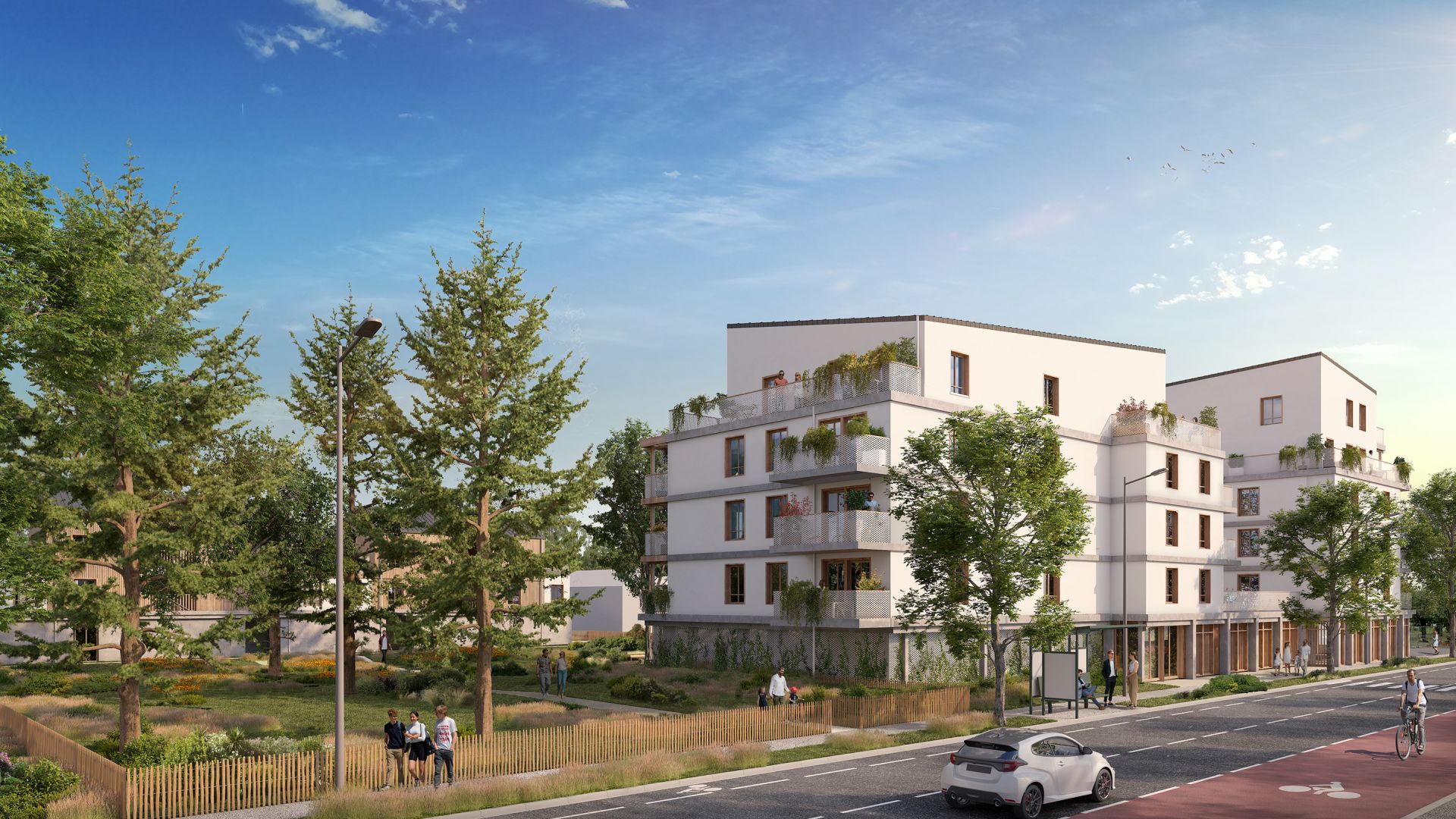 Greencity immobilier - achat appartements neufs du T2 au T4 - Résidence Wood Garden - 49000 Angers